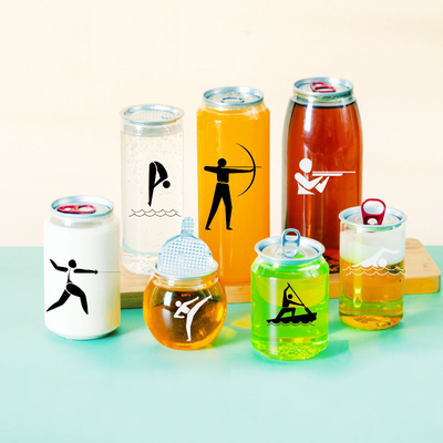 Square Round Screw On Lid Milk Tea Bottles 0.5kg Capacity With Insulation / Leak Proof Features