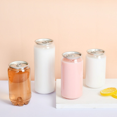 Leak proof Modern Milk Tea Bottles Clear Design with Square Round Shape Handle Included