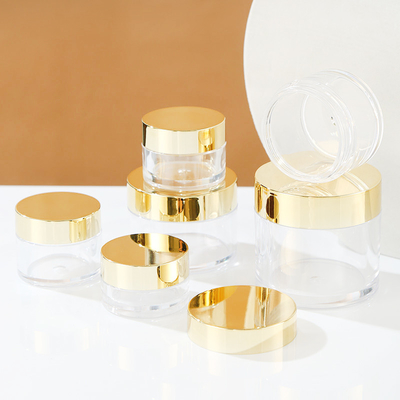 Custom Capacity Cosmetic Jar with Transparent Surface and Customized Logo Printing
