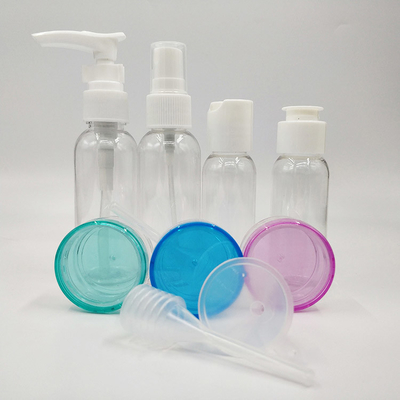 Clear UV Electroplated Plastic Lotion Bottles with Flip top Caps in 30ml 50ml 60ml Sizes