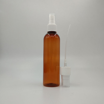 Stainless Steel Dispensing Round PETG Bottle With Cosmetic Pump 118mm Tall