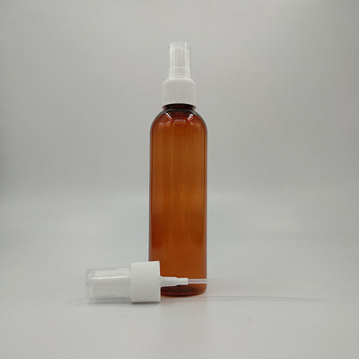 Stainless Steel Dispensing Round PETG Bottle With Cosmetic Pump 118mm Tall