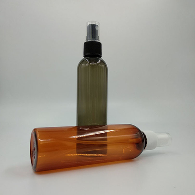 Stainless Steel Dispensing Round PETG Bottle With Cosmetic Pump 118mm Tall