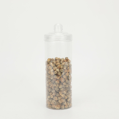 Transparent Plastic Jar Container with Aluminum Lid for Pharmaceutical Packaging