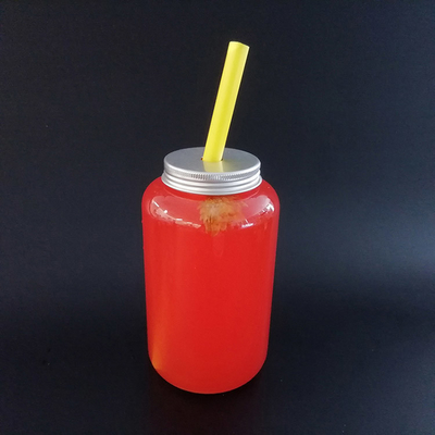 Leak Proof Square Milk Tea Bottles With Screw On Lids And Ergonomic Handles