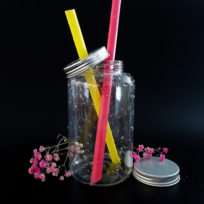 Leak Proof Square Milk Tea Bottles With Screw On Lids And Ergonomic Handles