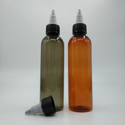 Customized Dropper Dispenser Bottles with Screw Cap in Transparent Black for Liquid Storage