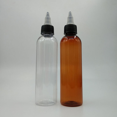 Customized Dropper Dispenser Bottles with Screw Cap in Transparent Black for Liquid Storage