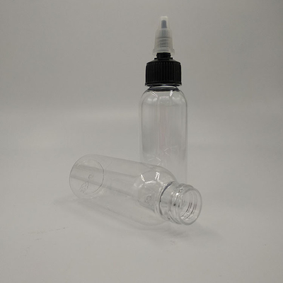 Customizable Plastic Droppers With Screw Caps In Transparent Black