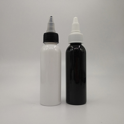 5000pcs Custom Logo Smooth Surface Clear Black Dropper Dispenser Bottles With Screw Cap