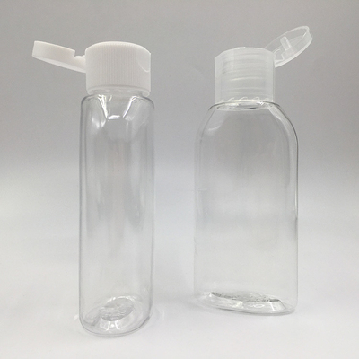 47mm Diameter 25.7g Round PET Pump Bottle with 24mm 410 Pink Screw Cap for Cosmetics