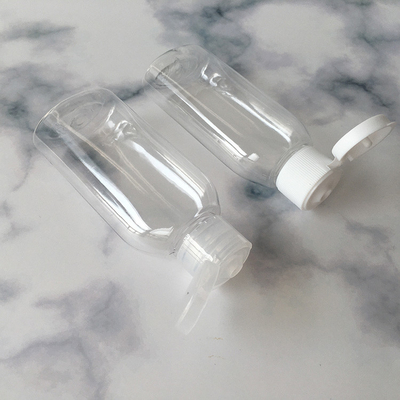47mm Diameter 25.7g Round PET Pump Bottle with 24mm 410 Pink Screw Cap for Cosmetics