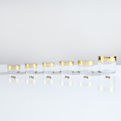 Clear Plastic Cosmetic Jars With Customizable Capacity