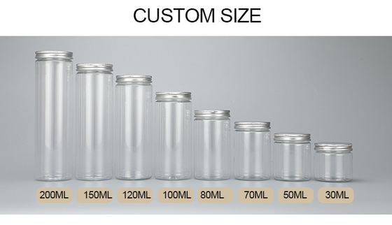 7oz 8oz Clear Plastic Jar Containers With Customization Options
