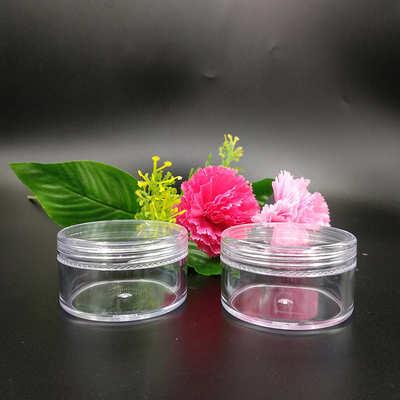 Clear Plastic Cosmetic Jar With Pressure Sensitive Gasket