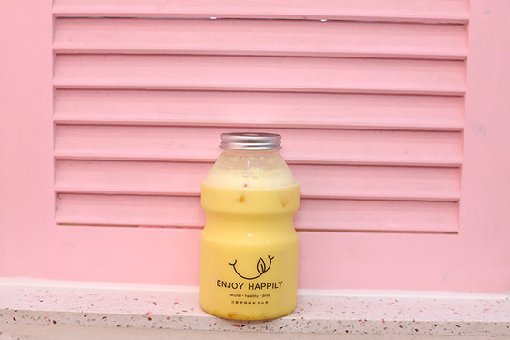 Reusable Double Wall Square Cafe Transparent Boba Cup Round Clear 500ml Juice Tea Cup With Straw