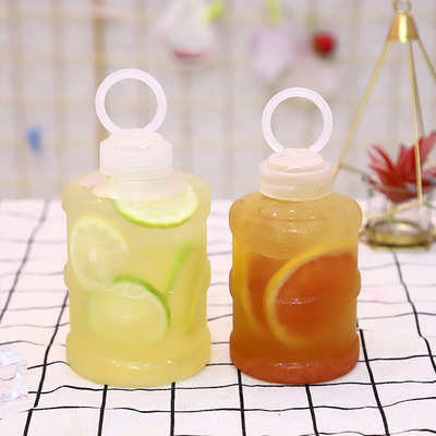 Leak Proof Square And Round Clear Handle Milk Tea Bottles Upgrade Serving