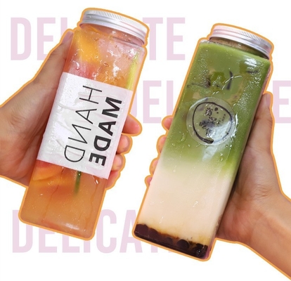 Customized Plastic Beverage Bottles With Screw On Spouts And Lids