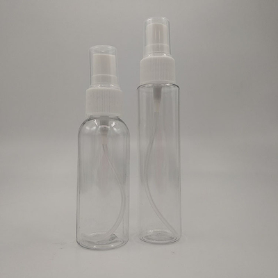 Transparent PET Spray Bottle With Smooth Classic Round Design