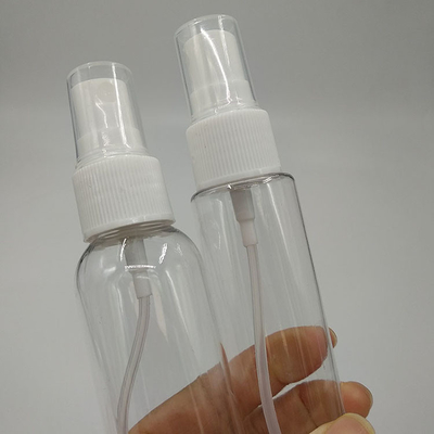 Transparent PET Spray Bottle With Smooth Classic Round Design