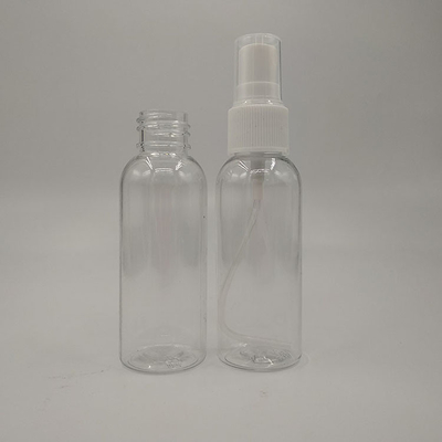 Transparent PET Spray Bottle With Smooth Classic Round Design