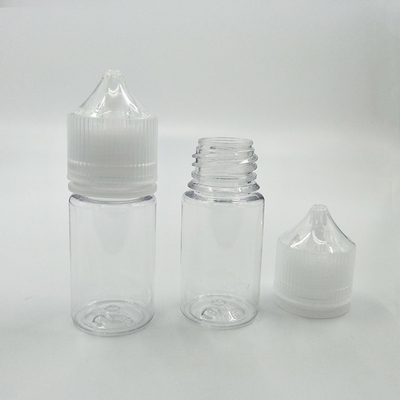 Clear Round PET E Liquid Bottle with Screw Cap in Custom Printing Colors