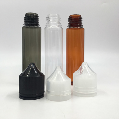 Customized Childproof Transparent  E Liquid Bottle / Liquid Dropper Bottles with Printing