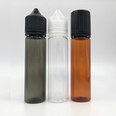 Customized Childproof Transparent  E Liquid Bottle / Liquid Dropper Bottles with Printing