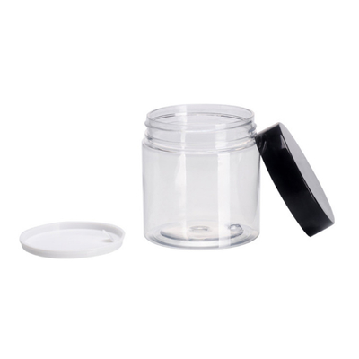 Clear Plastic Cosmetic Jars with Customizable Printing for Cream Makeup Storage