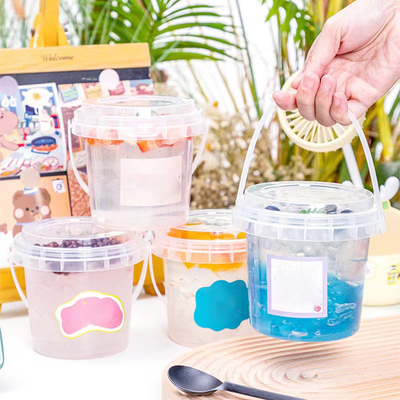 700ml Clear Plastic Bubble Tea Jugs