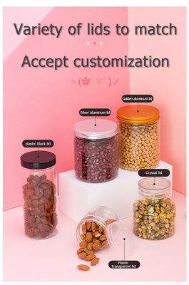 Transparent Plastic Jars with Lids for Storing 2-8 oz.