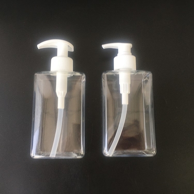 PET Plastic Pink Pump Dispenser Bottle With Silk Screening Printing Screw Cap 24mm Caliber