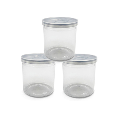 8oz Customizable Plastic Transparent Storage and Packaging Jars