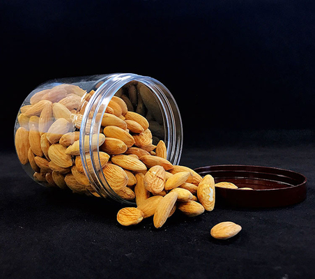 Transparent Round Bottom Plastic Jars with Pressure Sensitive Lids (3oz-8oz)
