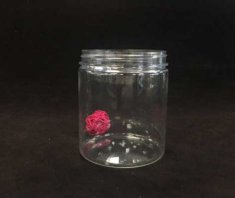 Transparent Round Bottom Plastic Jars with Pressure Sensitive Lids (3oz-8oz)
