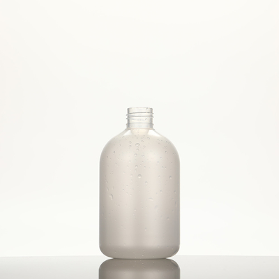 24/410ml Eco Friendly Round PET Bottle With Pump Cap Recyclable Clear Plastic Bottle