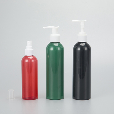 Recyclable Cosmetic Round Pink Dispensing Bottle With Screw Cap