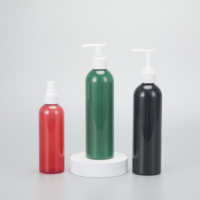 Recyclable Cosmetic Round Pink Dispensing Bottle With Screw Cap