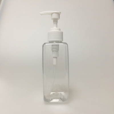 PET Pump Bottle With Pink Cap For Recyclable Skin Care