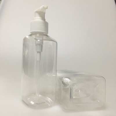 PET Pump Bottle With Pink Cap For Recyclable Skin Care