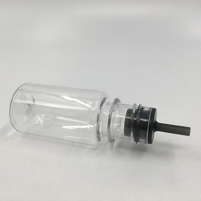 Colorful Custom Printing 10 - 100ml Childproof Screw Cap Transparent Round  E Liquid Bottles