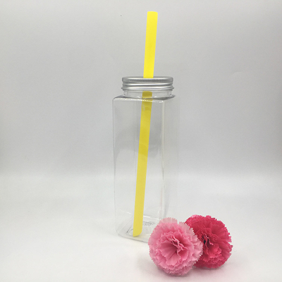Reusable Milk Tea Bottles With Screw On Lid And Handle