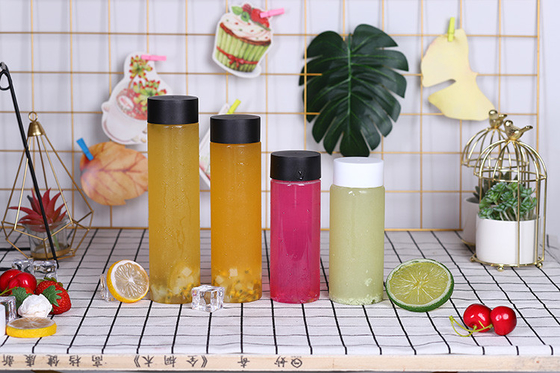 Double Walled Leakproof Disposable Plastic Square Clear To Go Milk Tea Bottle