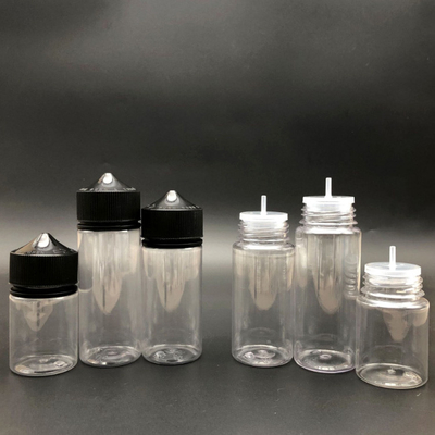 Customizable Clear PET  E Liquid Bottles With 10ml 15ml 30ml 60ml 80ml 100ml Capacity