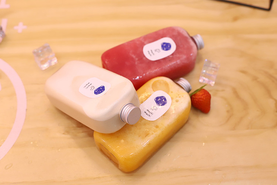 Modern Clear Milk Tea Storage Bottles With Screw On Lids 0.5kg