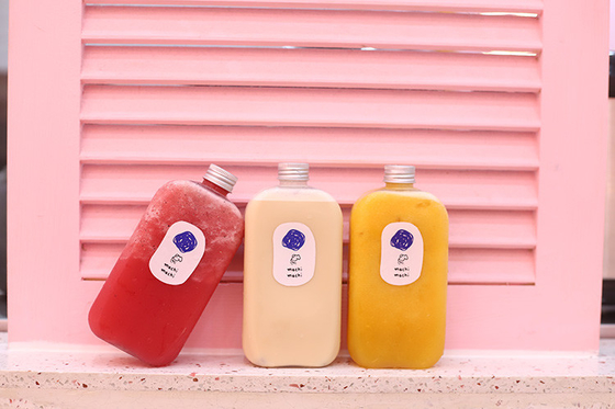 Modern Clear Milk Tea Storage Bottles With Screw On Lids 0.5kg