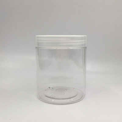 Customized Transparent Plastic Jar Containers With Logo And Foil Seal