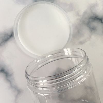 Customized Transparent Plastic Jar Containers With Logo And Foil Seal