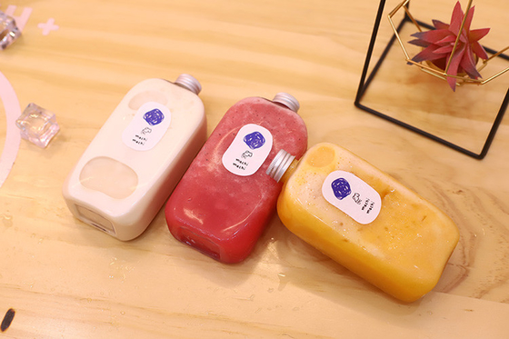 Customizable Plastic 120ml Milk Tea Bottles With Screw On Lids