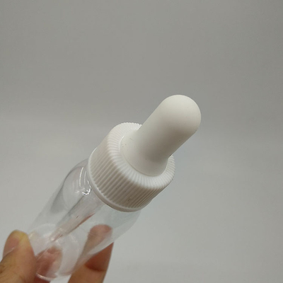Customized Smooth Surface Transparent Logo Dropper Bottles For Essential Liquid Storage